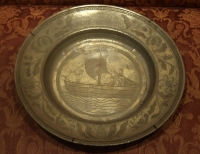 Barokní cínový talíř